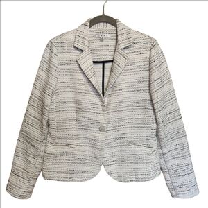 CAbi BLACK WHITE TWEED JACKET BLAZER SIZE 4 NWOT